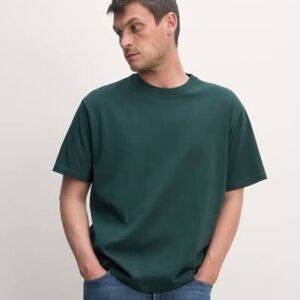 Everlane T Shirt Mens Medium Green Short Sleeve Crew Organic Cotton Premium